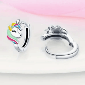 Oorringetjes Unicorn sterling zilver